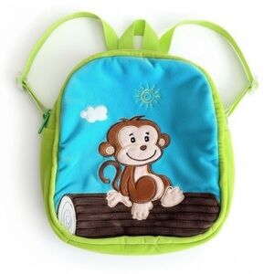 Monkey Toddler Backpack Plush Soft Small Preschool Bag